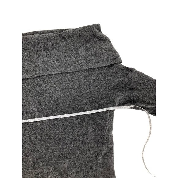 Alice + Olivia Gray Off-Shoulder Cashmere Sweater Womens S preppy classic soft - Picture 13 of 13